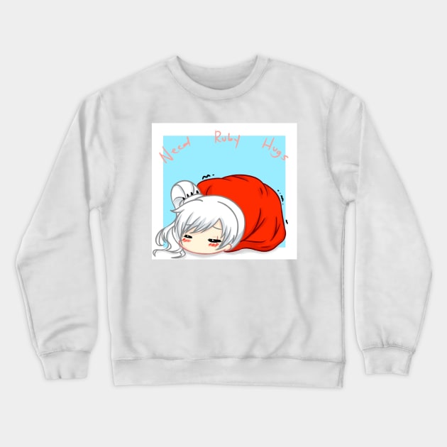 Cuddly Weiss Crewneck Sweatshirt by riozaki21